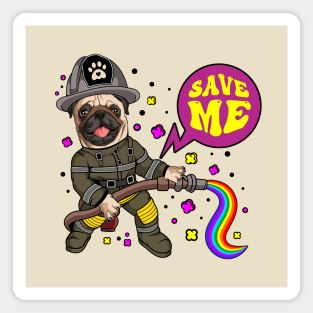 Pug save me Magnet